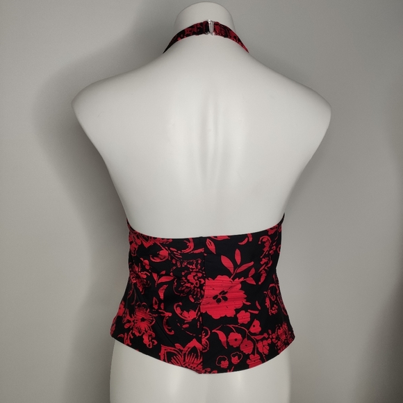 Cole of California Floral Halter Swim Top Size 10 - Picture 4 of 10